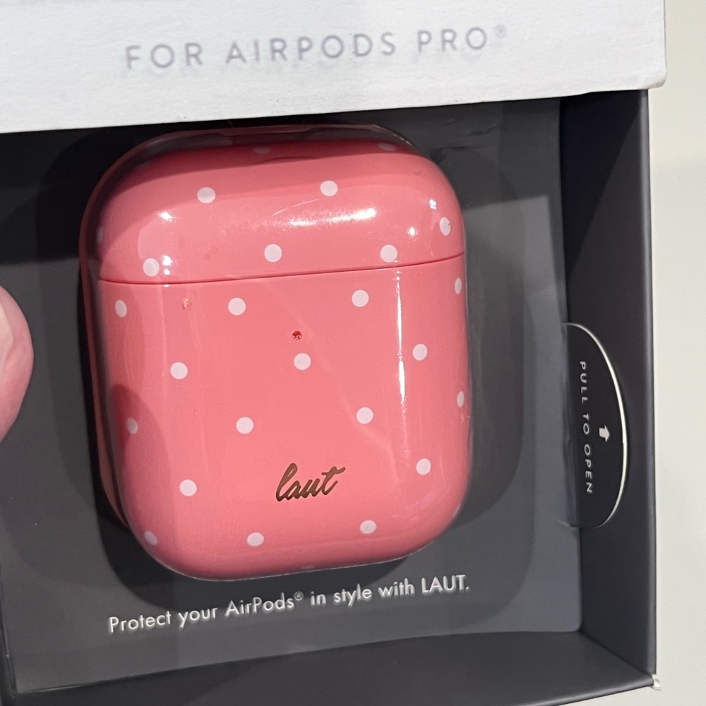 LAUT Pink Polka Dot Case for AirPods Pro